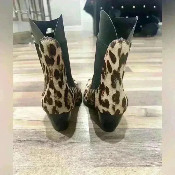 MATISSE ANTHROPOLOGIE WOMEN'S GOLDEN GATE LEOPARD Ankle Boots Leather Size 8M - Picture 6 of 8